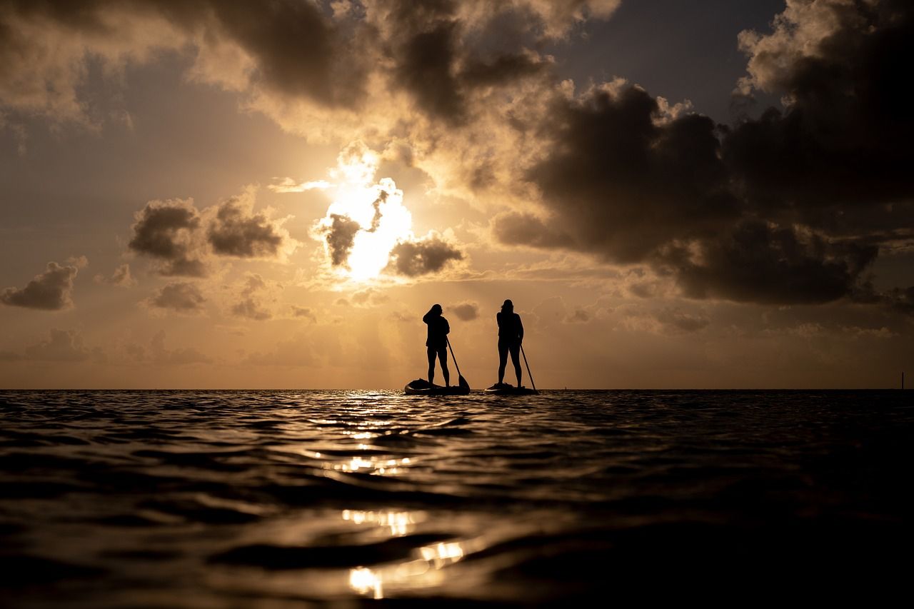 Sunrise SUP in bacalar lagoon