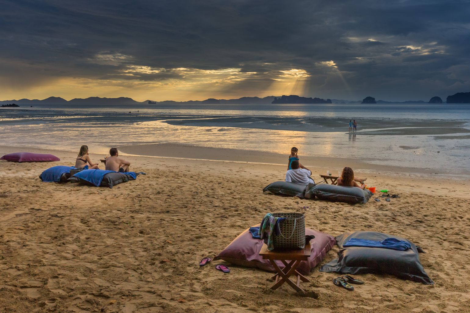 Zonsondergang op Krabi, Thailand