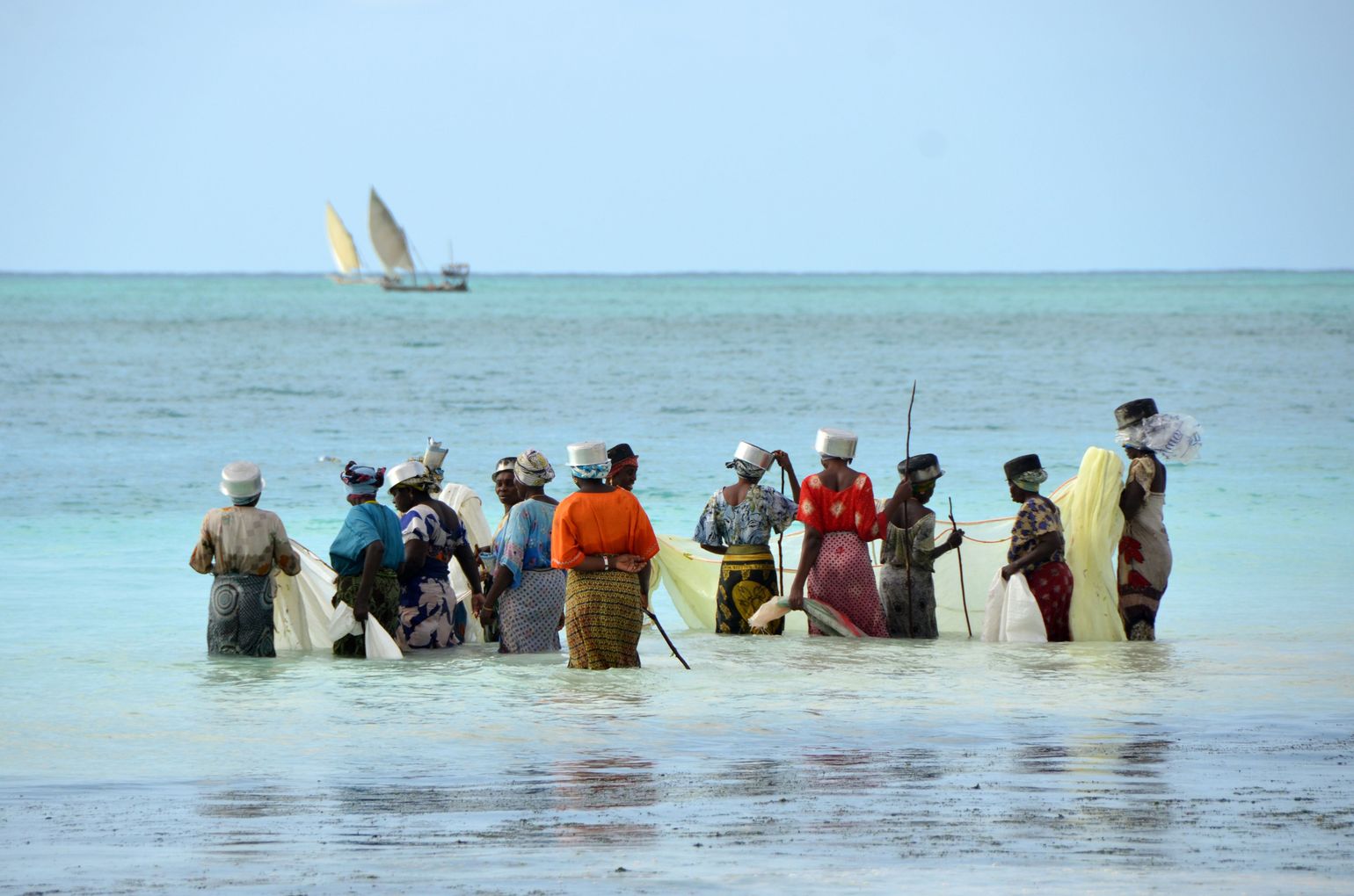 zanzibar vissersvrouwen Tanzania Afrika