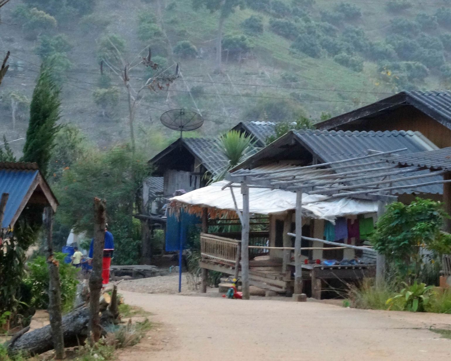 Bergdorp in noord-Thailand