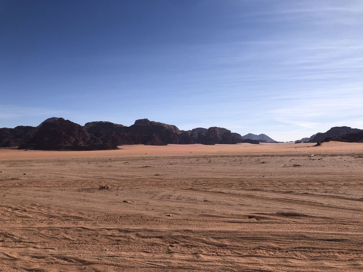 Wadi Rum woestijn in Jordanië