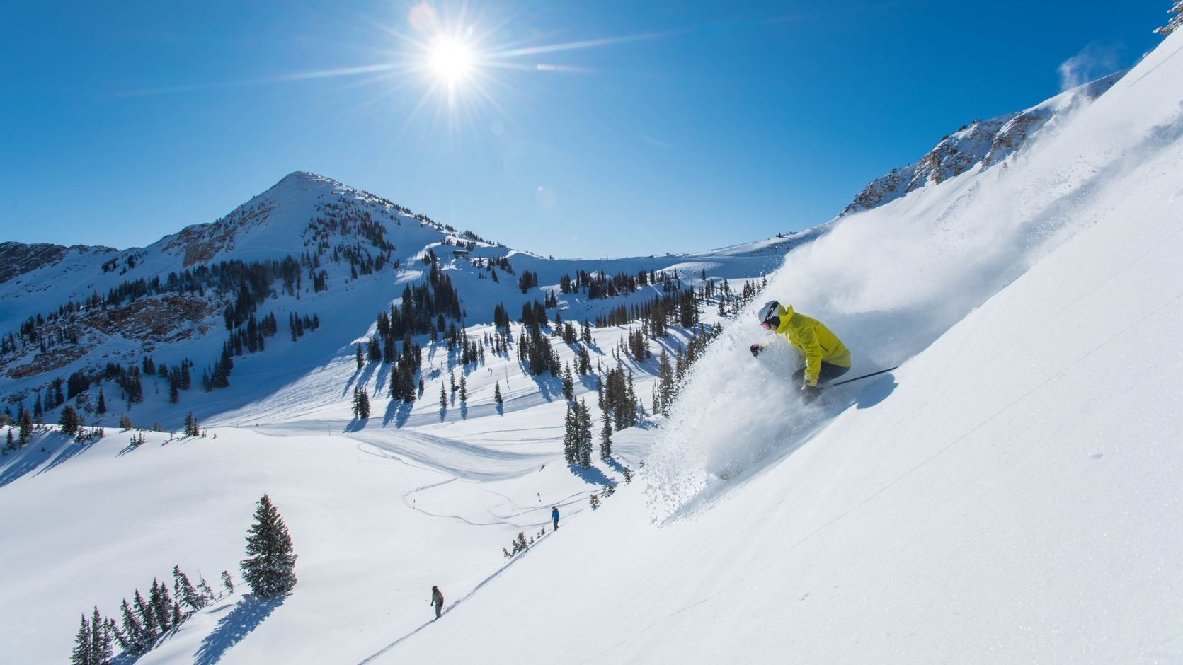 ski resort alta in utah, usa
