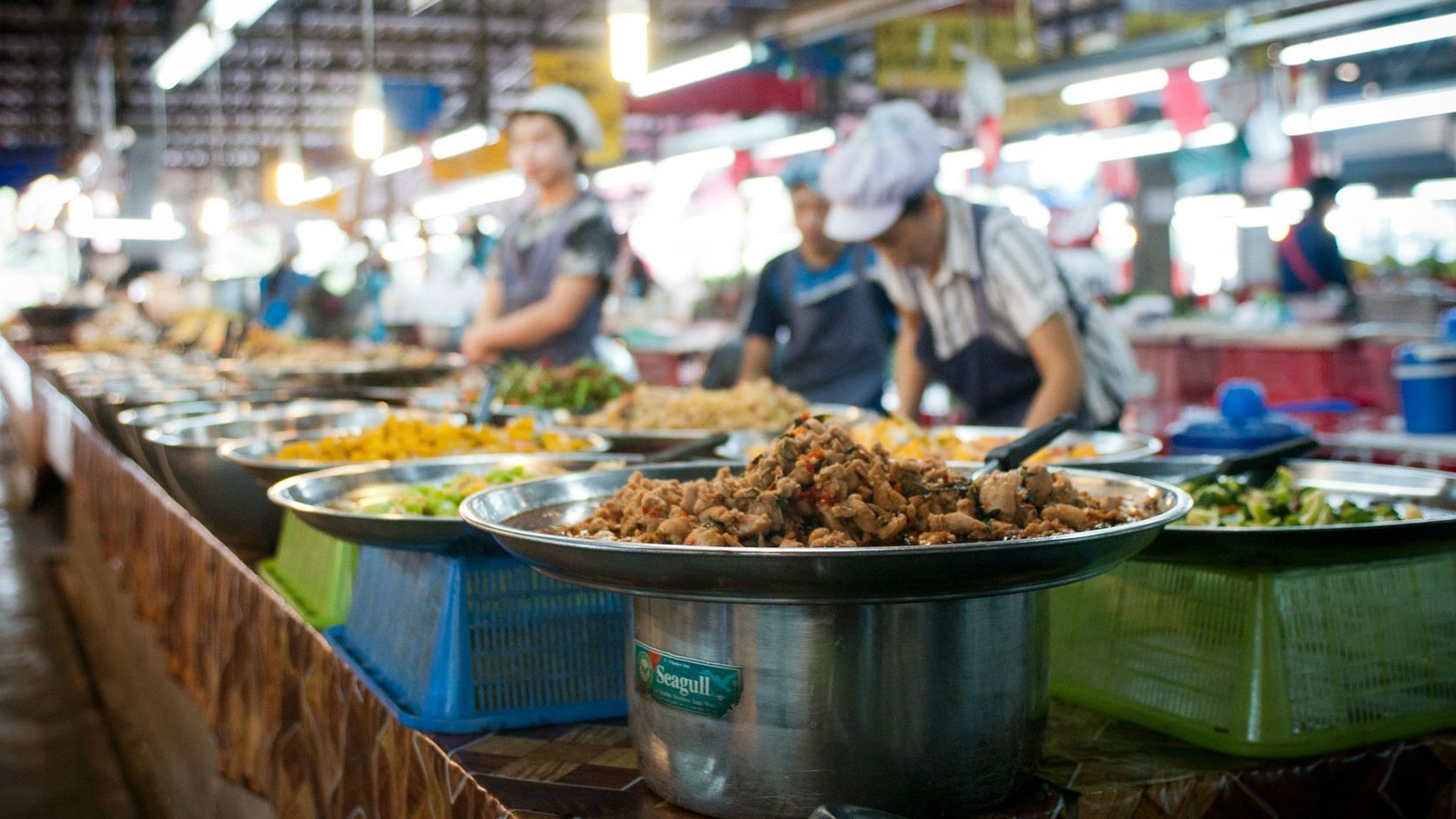 Lokale markt in Bangkok, Thailand
