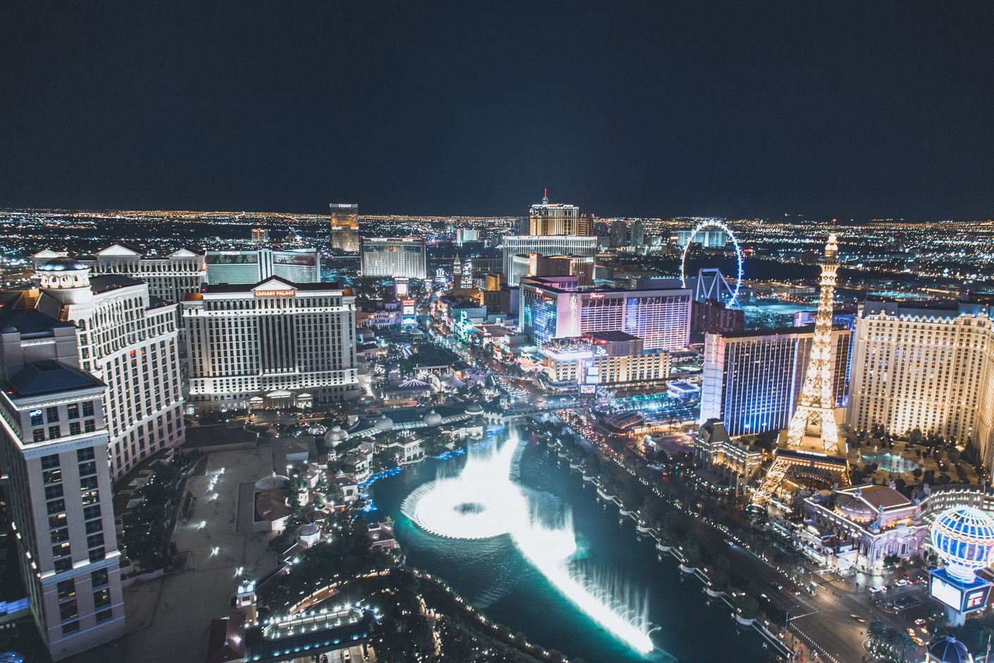 Helikopter night tour in Las Vegas