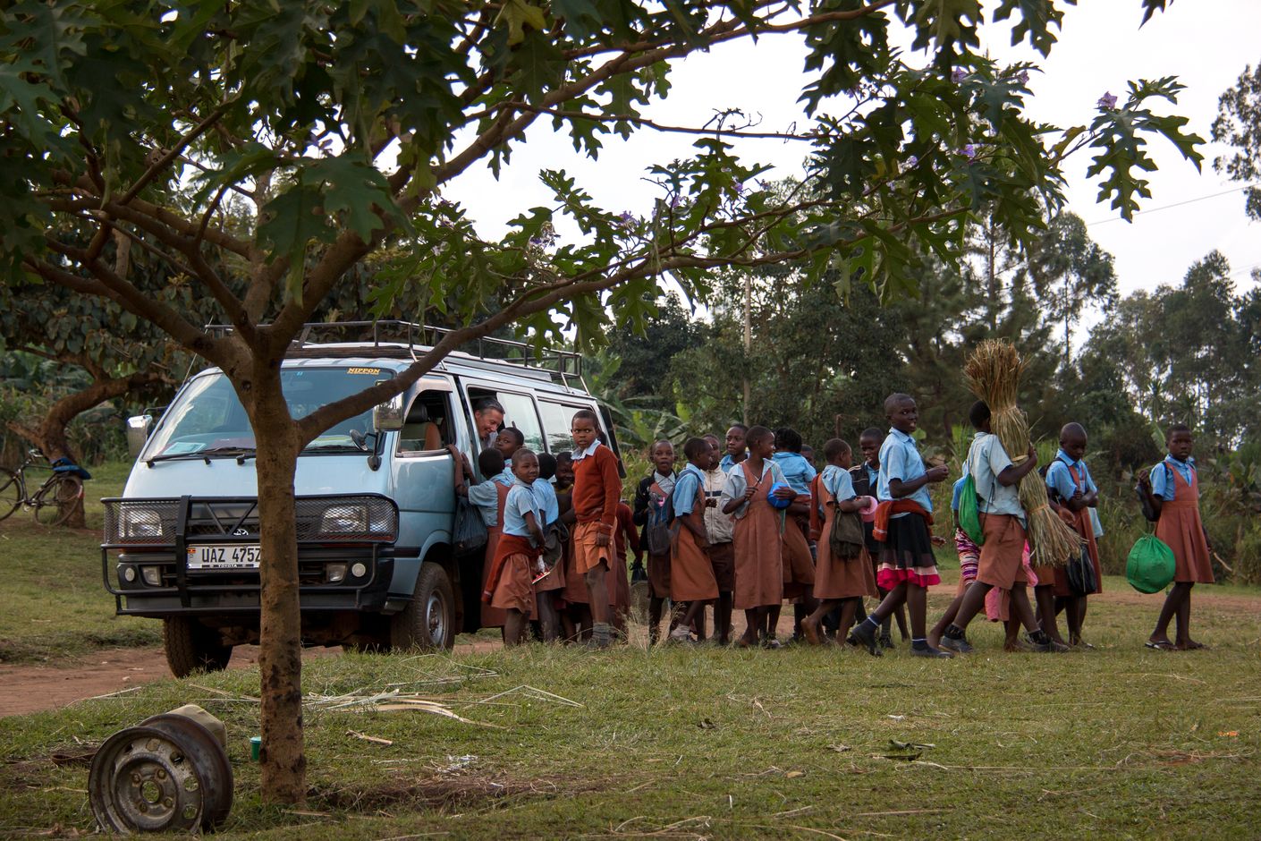 Bus van Moses in Oeganda