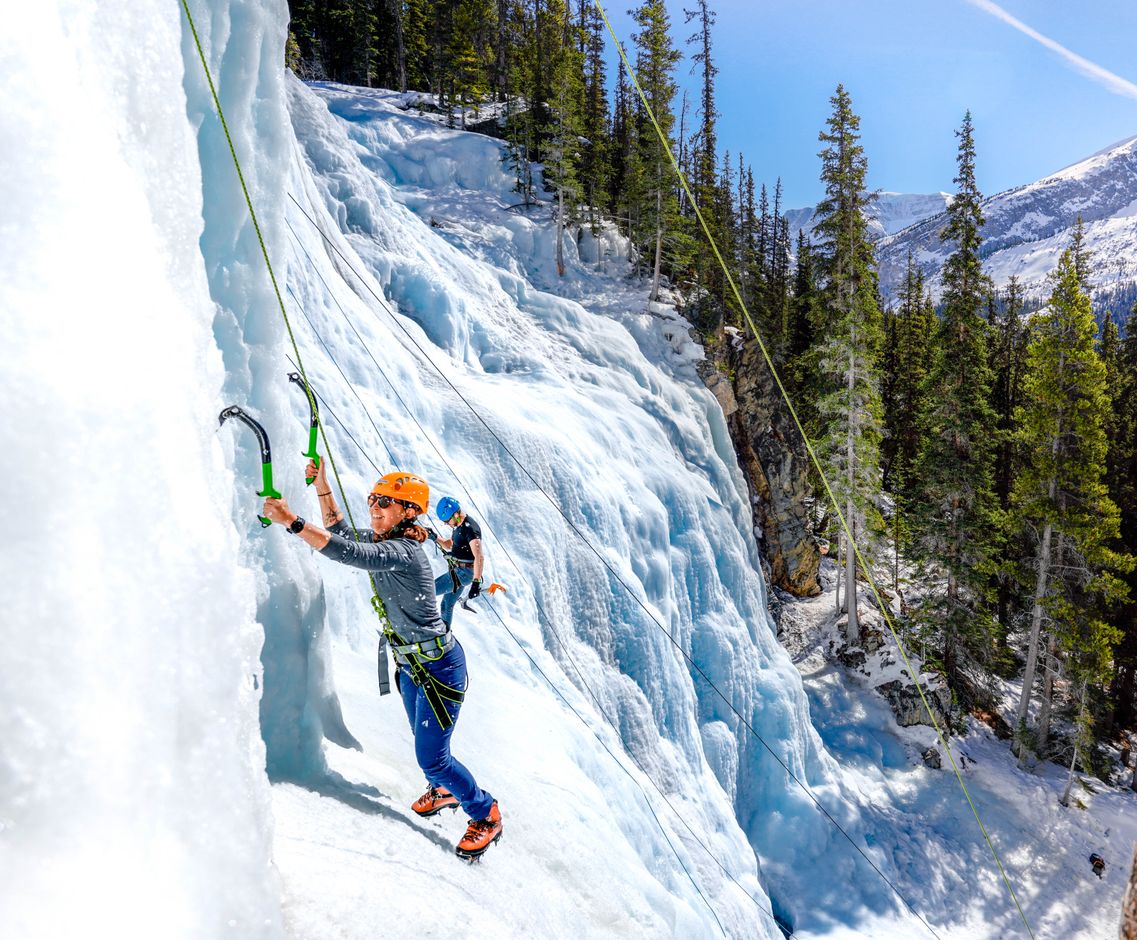 IJSklimmer op Tangle Falls, Jasper