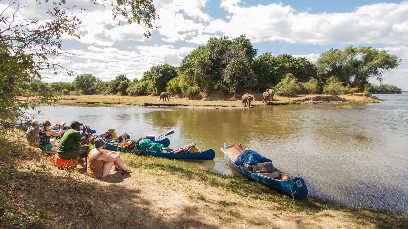 Zambia groepsreis kanosafari Zambezi