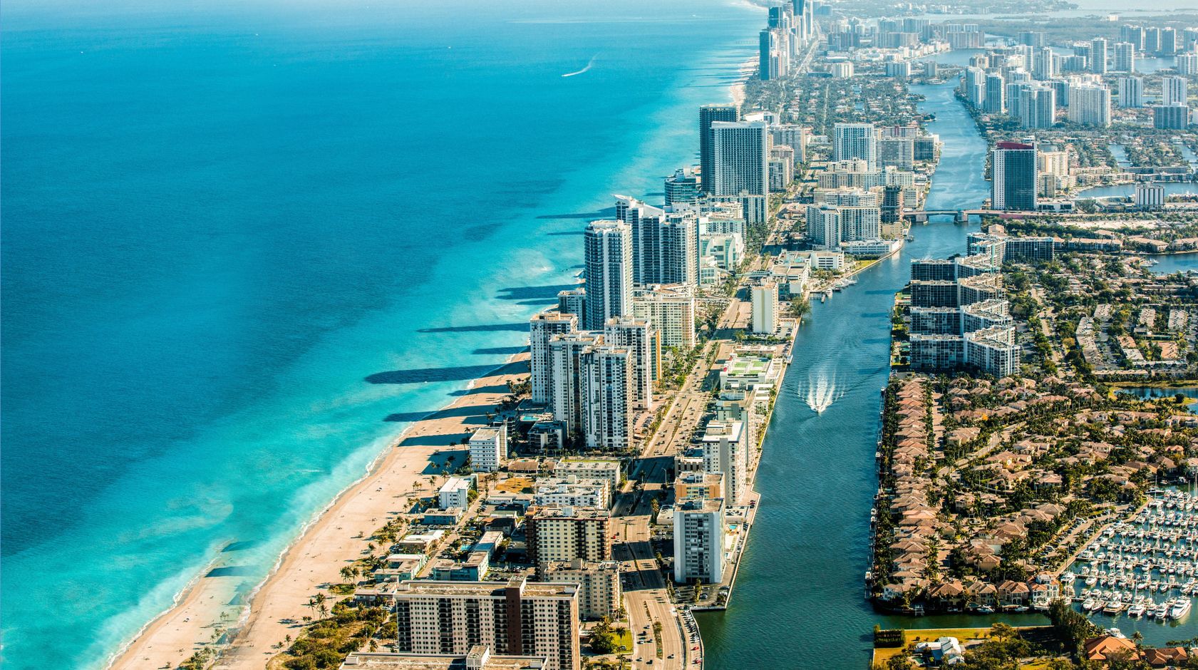 Drone View van Miami Beach, Florida